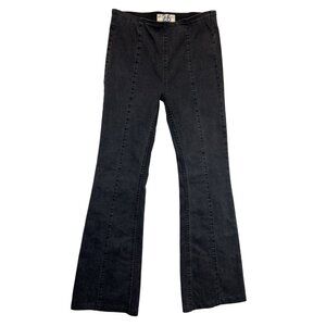 We The Free Jeans Womens 26 Black Denim High-Rise Flare Stretch Waist‎